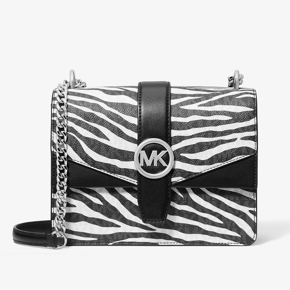 Michael Kors Greenwich Animal Print Logo Crossbody Bag NWT - Picture 2 of 5
